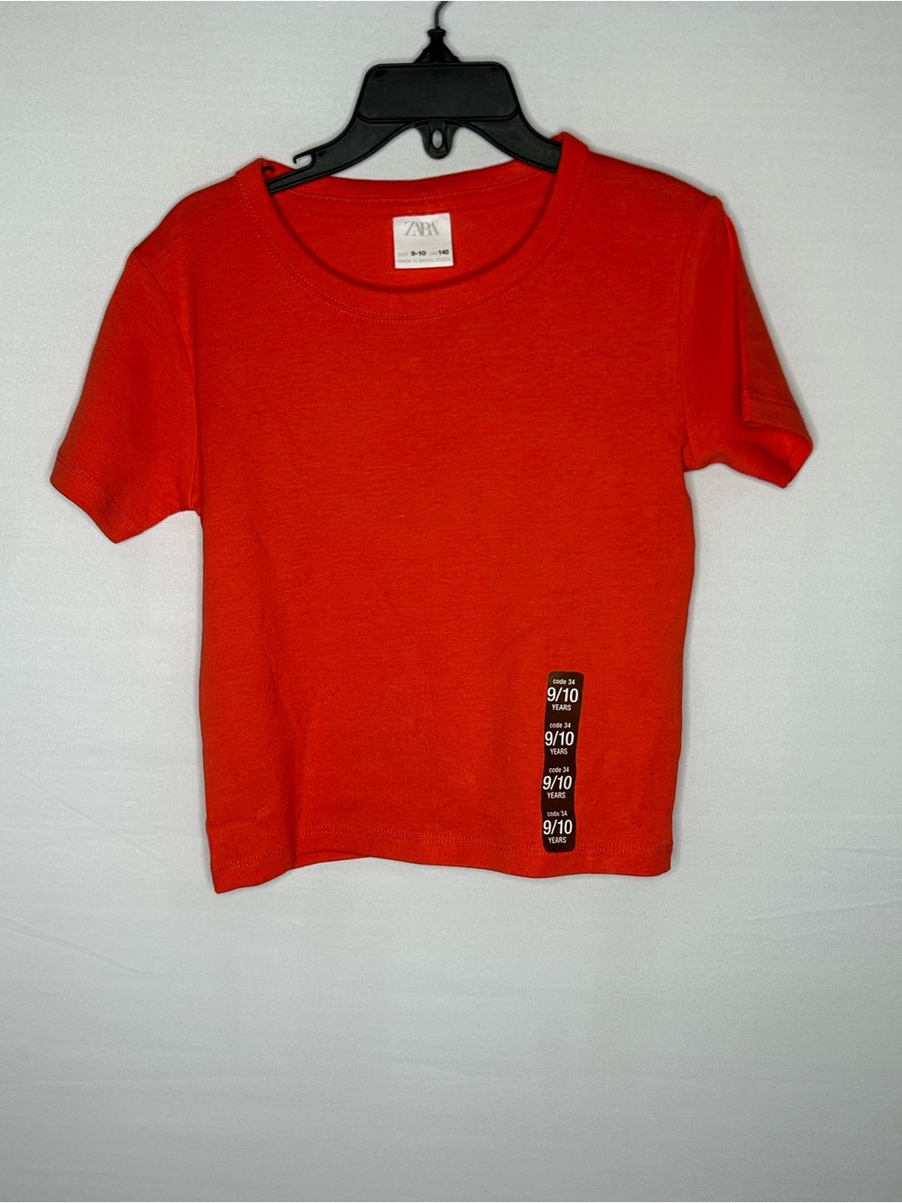Zara Bright Orange Crewneck Tee